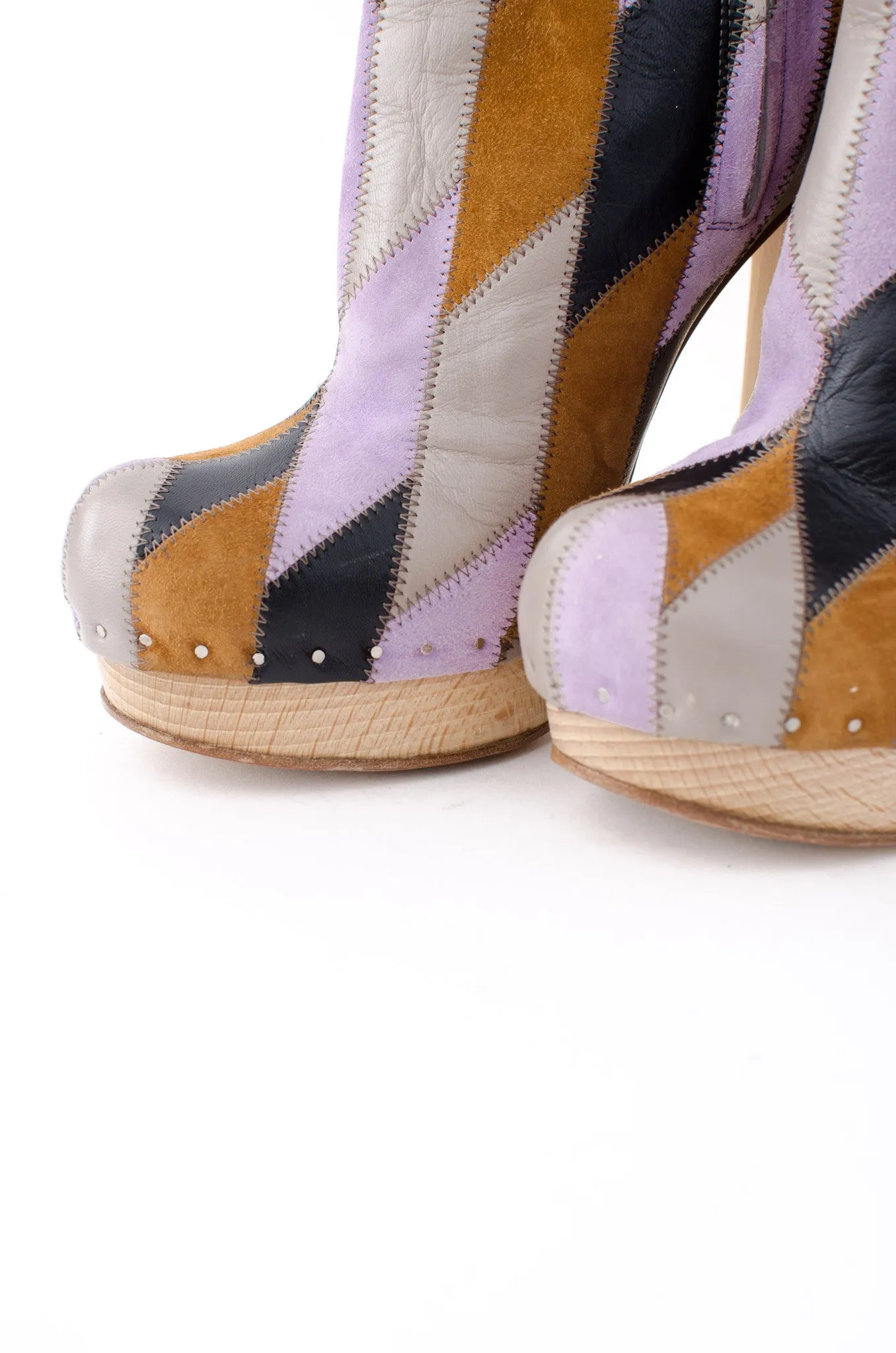 2016 RUNWAY PATCHWORK BOOTS