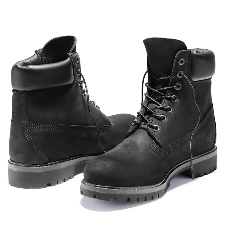 6-INCH PREMIUM WATERPROOF BOOTS - BLACK NUBUCK