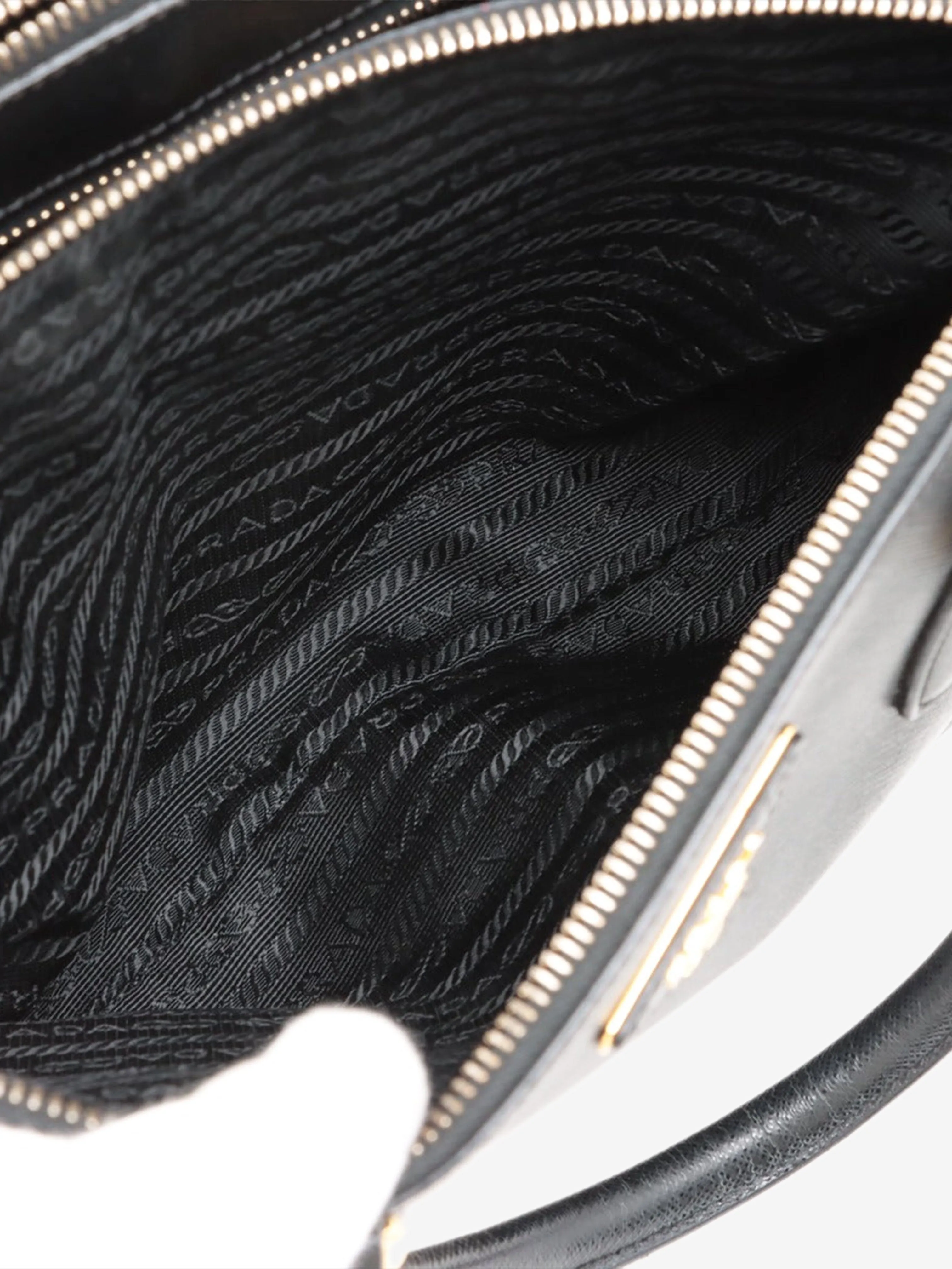 Black Medium Saffiano leather Galleria top handle bag