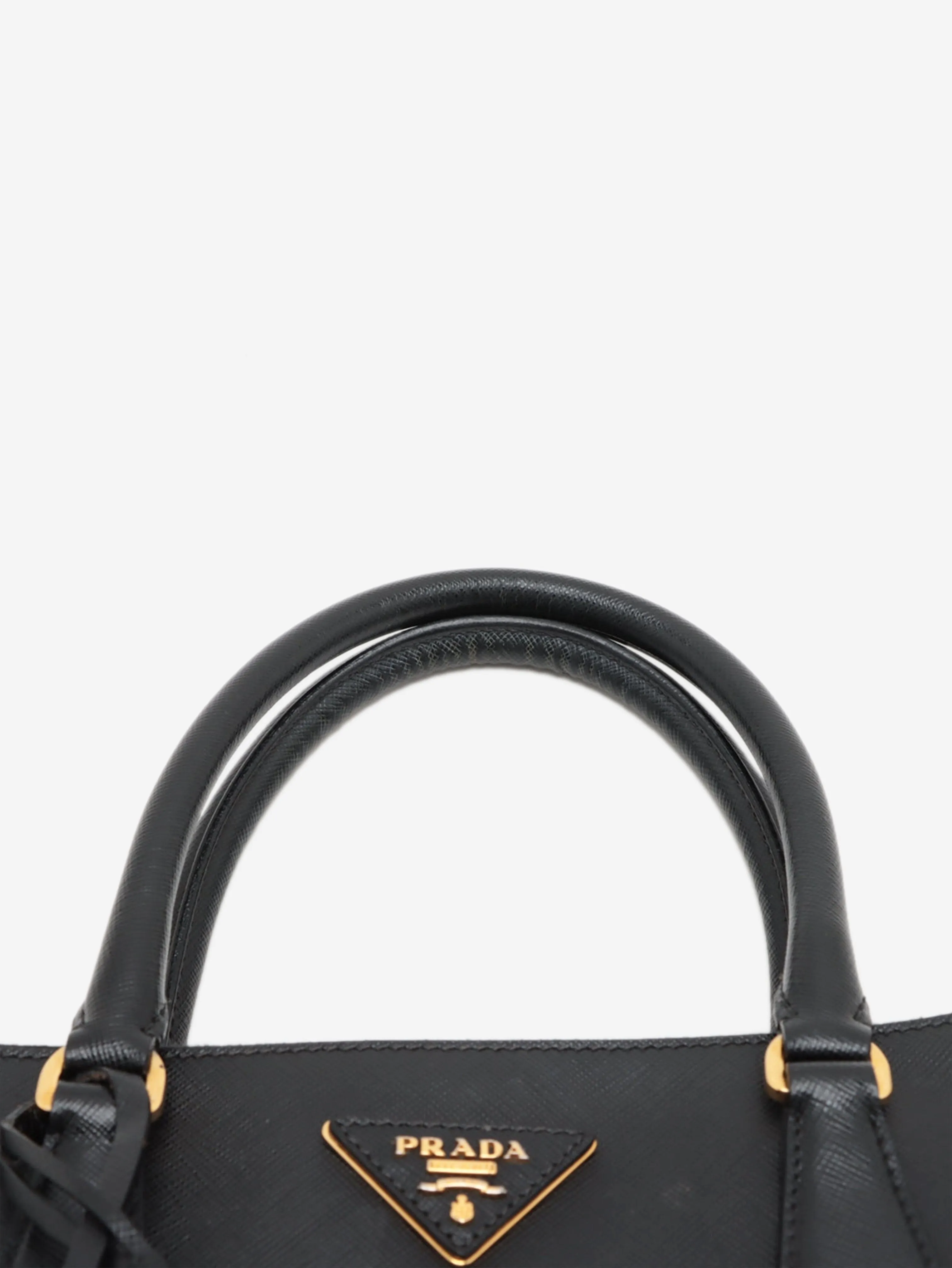 Black Medium Saffiano leather Galleria top handle bag