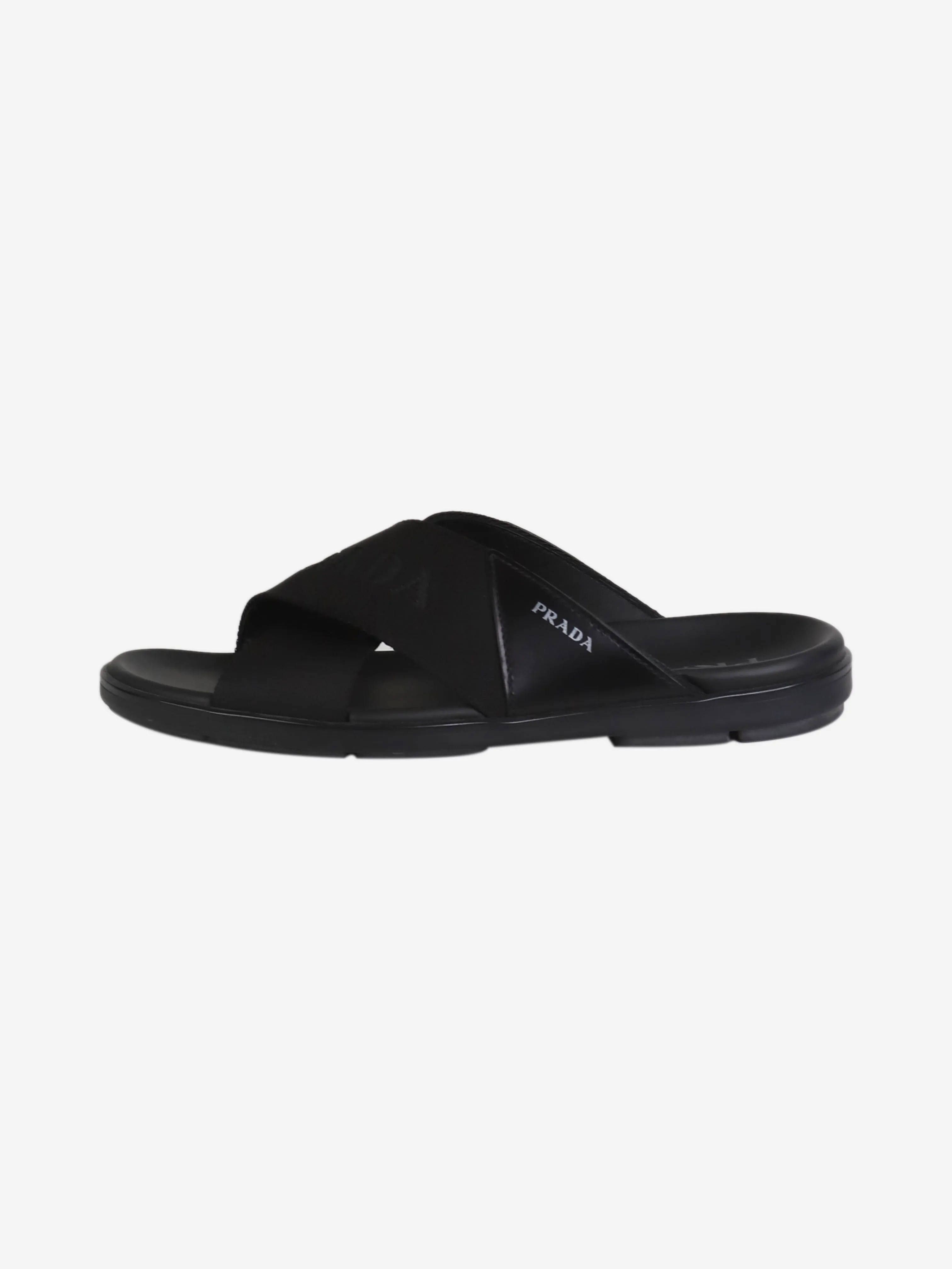 Black nylon slides - size EU 39.5