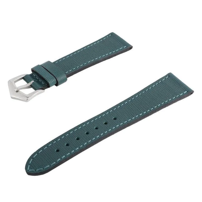 Green Saffiano  Leather Watch Strap