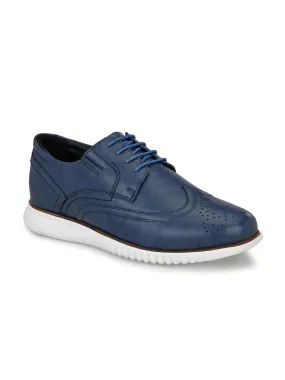 Hitz Men's Blue Synthetic Lace-up Casual Shoes