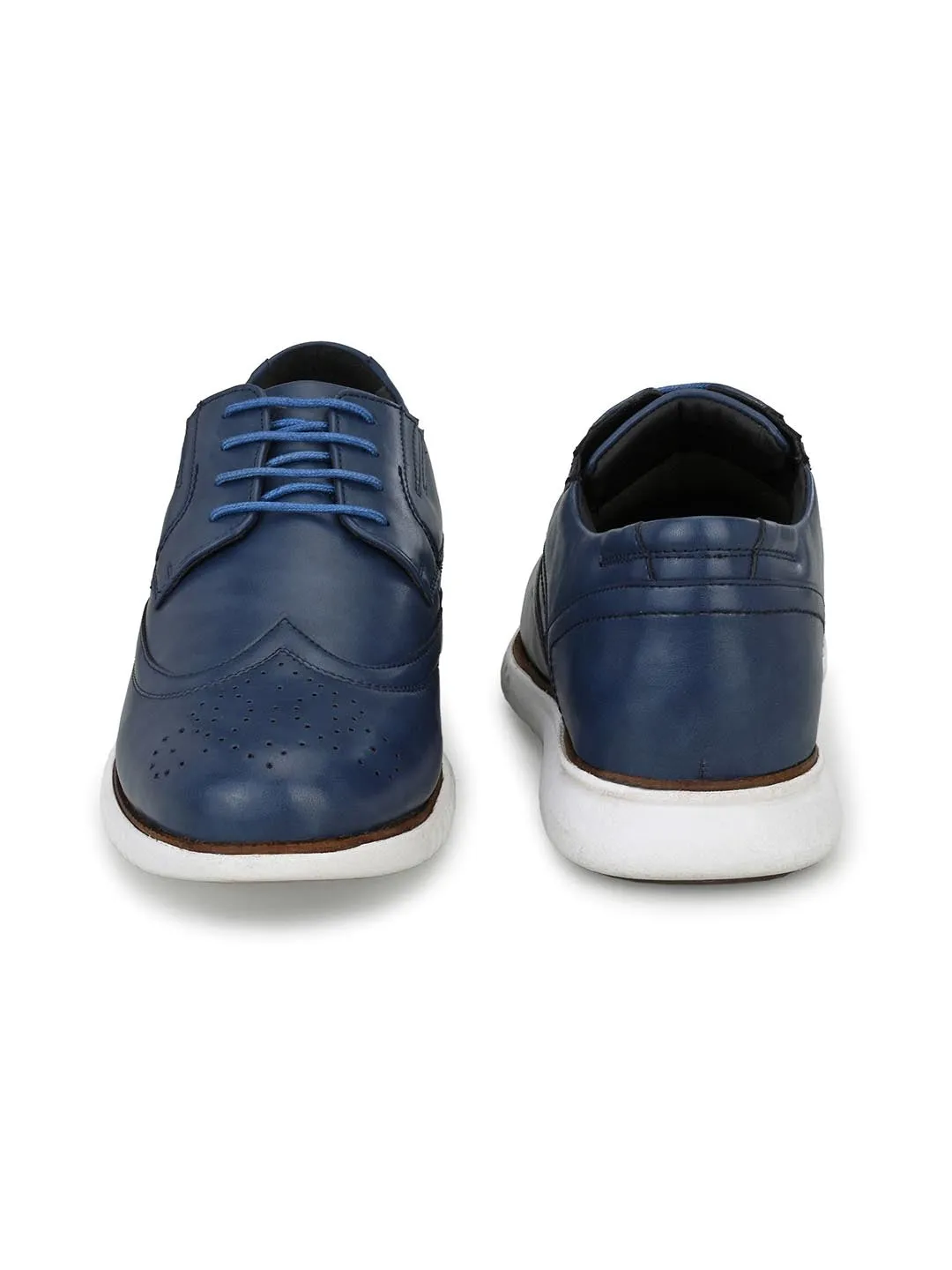 Hitz Men's Blue Synthetic Lace-up Casual Shoes