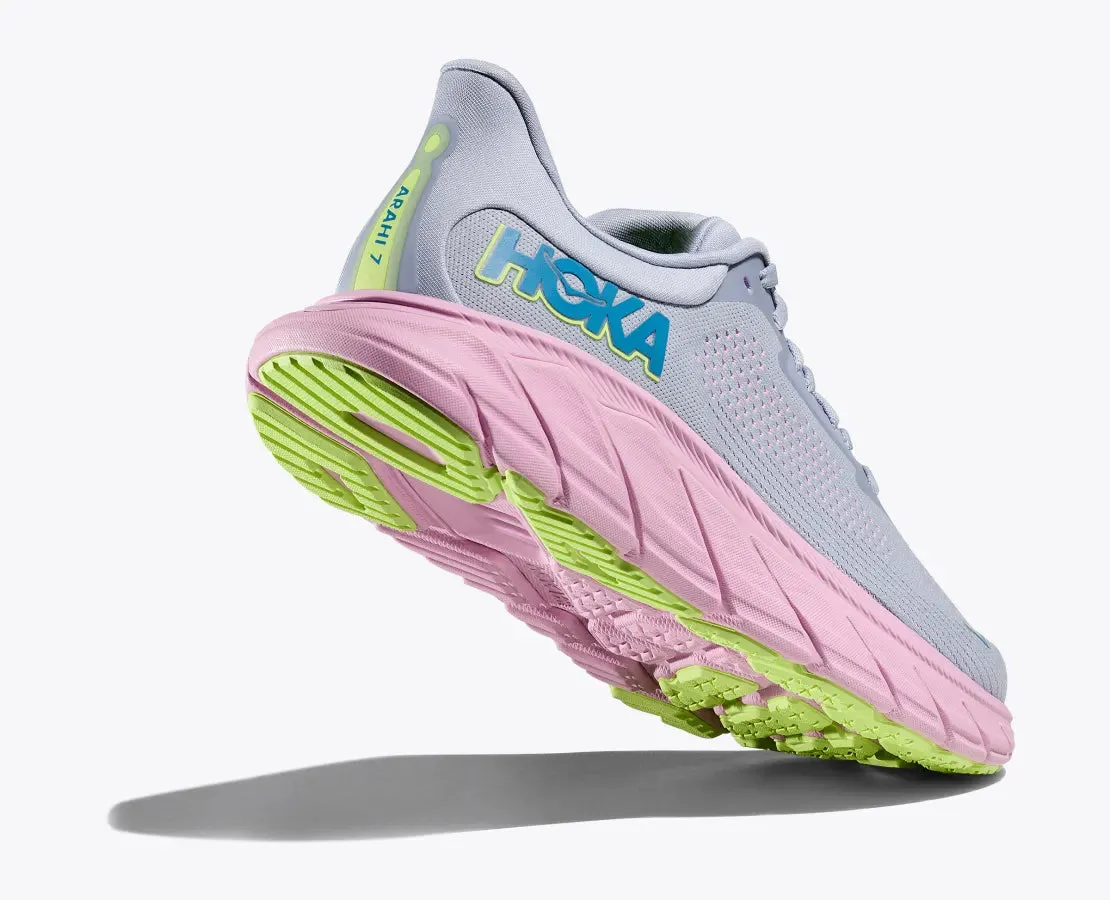 Hoka One One Arahi 7 Running Shoe - Gull / Pink Twilight