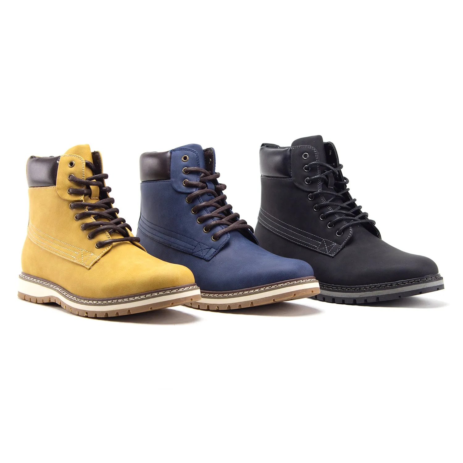 Men's C-2816 Tall Mid Chukka Casual Round Toe Zipped Sneaker Boots