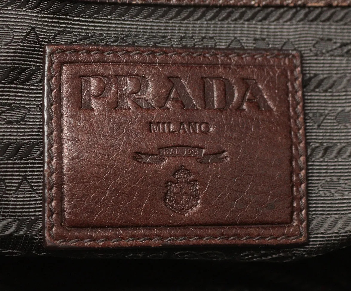 Prada Brown Leather Satchel