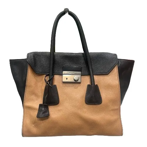 Prada Glace Calf Large Twin Pocket Tote Bag