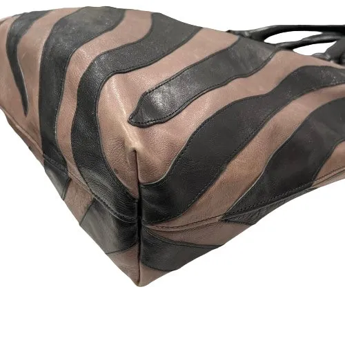 Prada Glace Calf Zebra Leather Tote