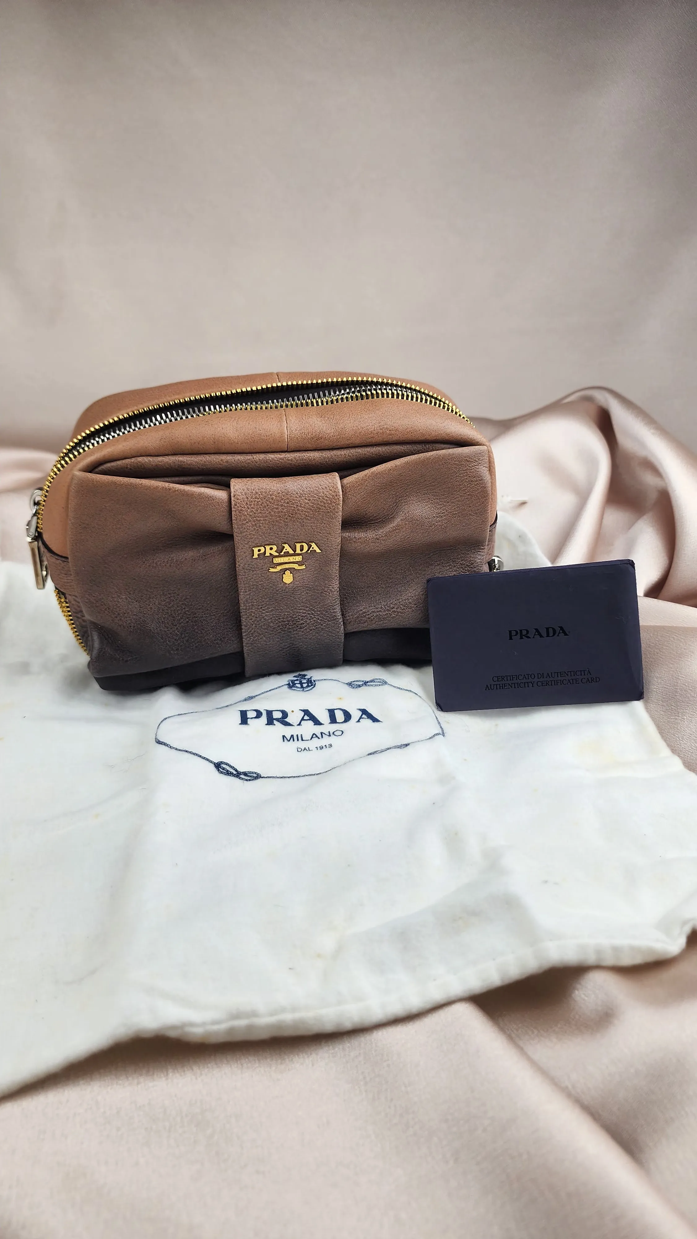 Prada Leather Ombre Zip Pouch - 1040