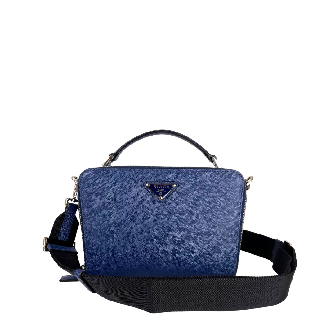 Prada Medium Brique Saffiano Leather Bag