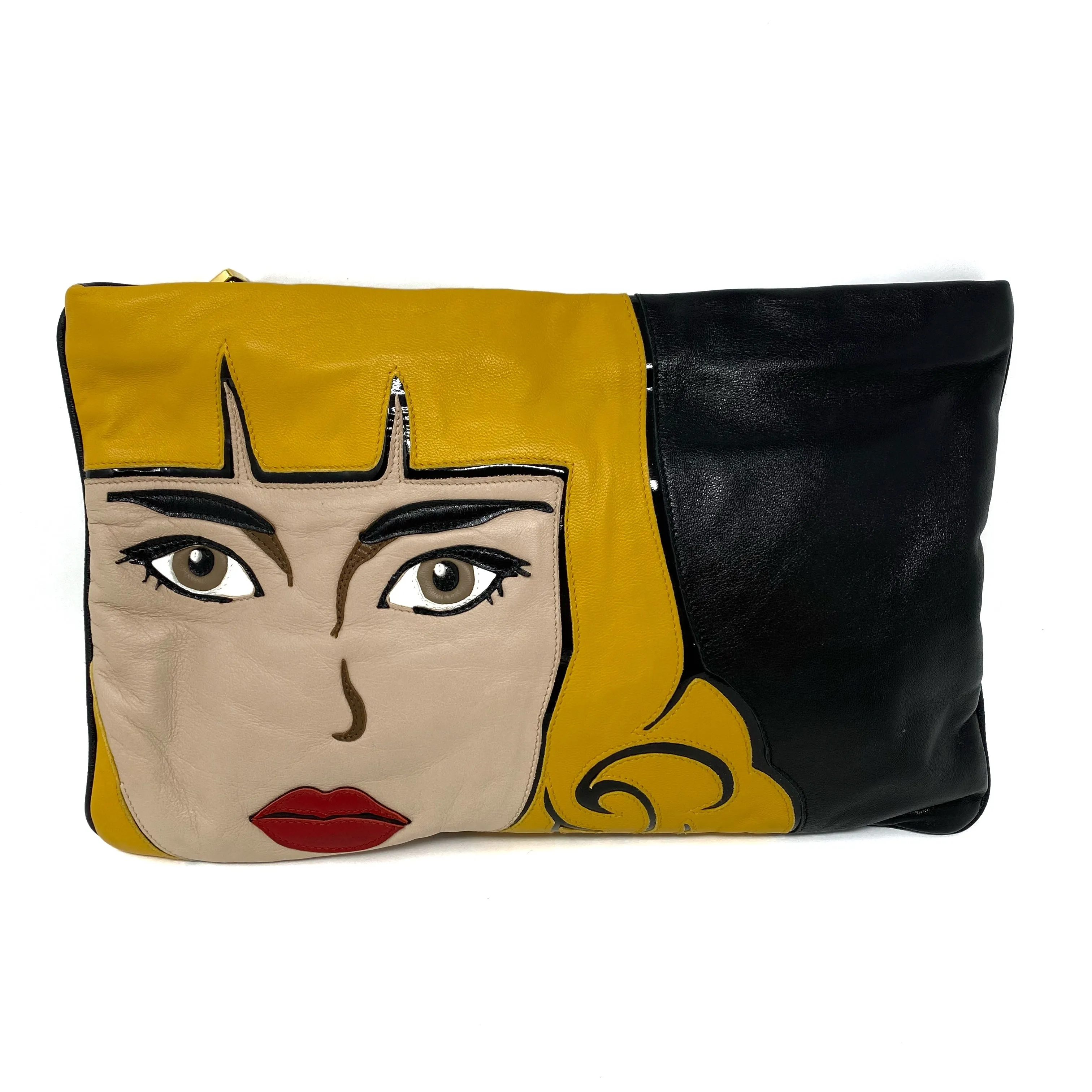 Prada Nappa Pop Girl Marquee Lady Face Clutch BP811V