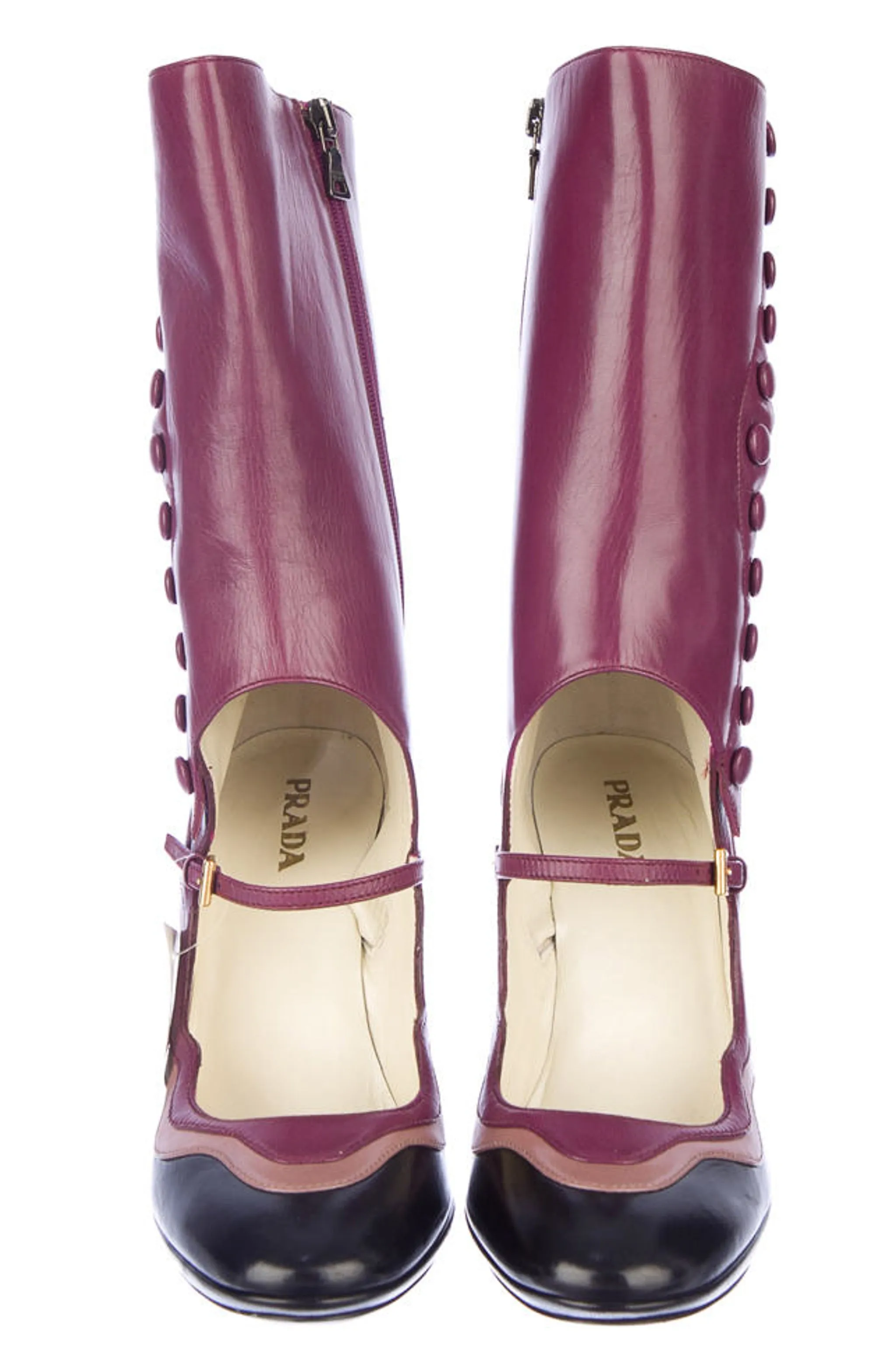 PRADA PURPLE FAIRY SPATS WITH HEEL 2008