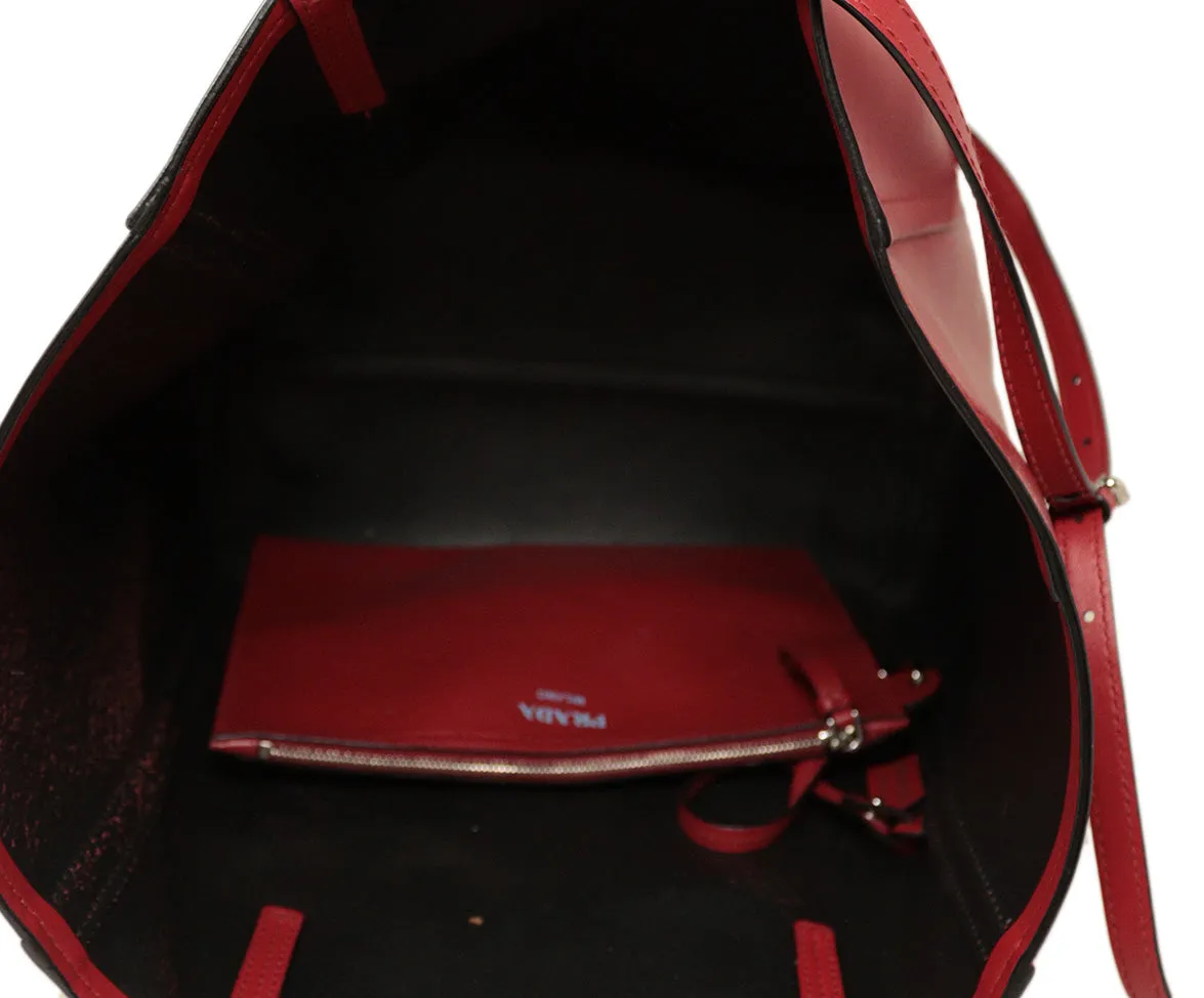 Prada Red Leather Handbag