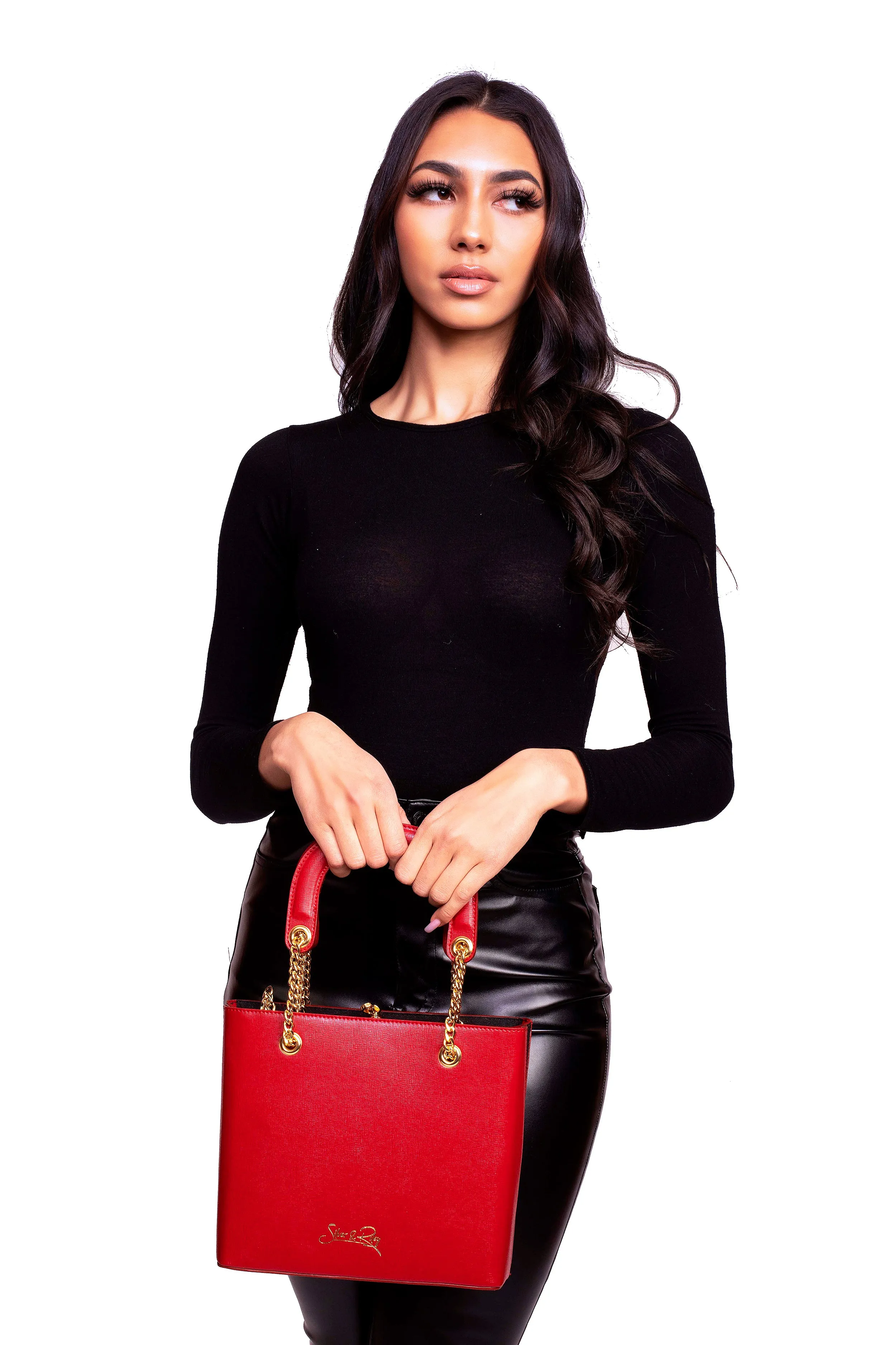 SSW - Dubai Crossbody and Lady Leather Bag in Red Passion