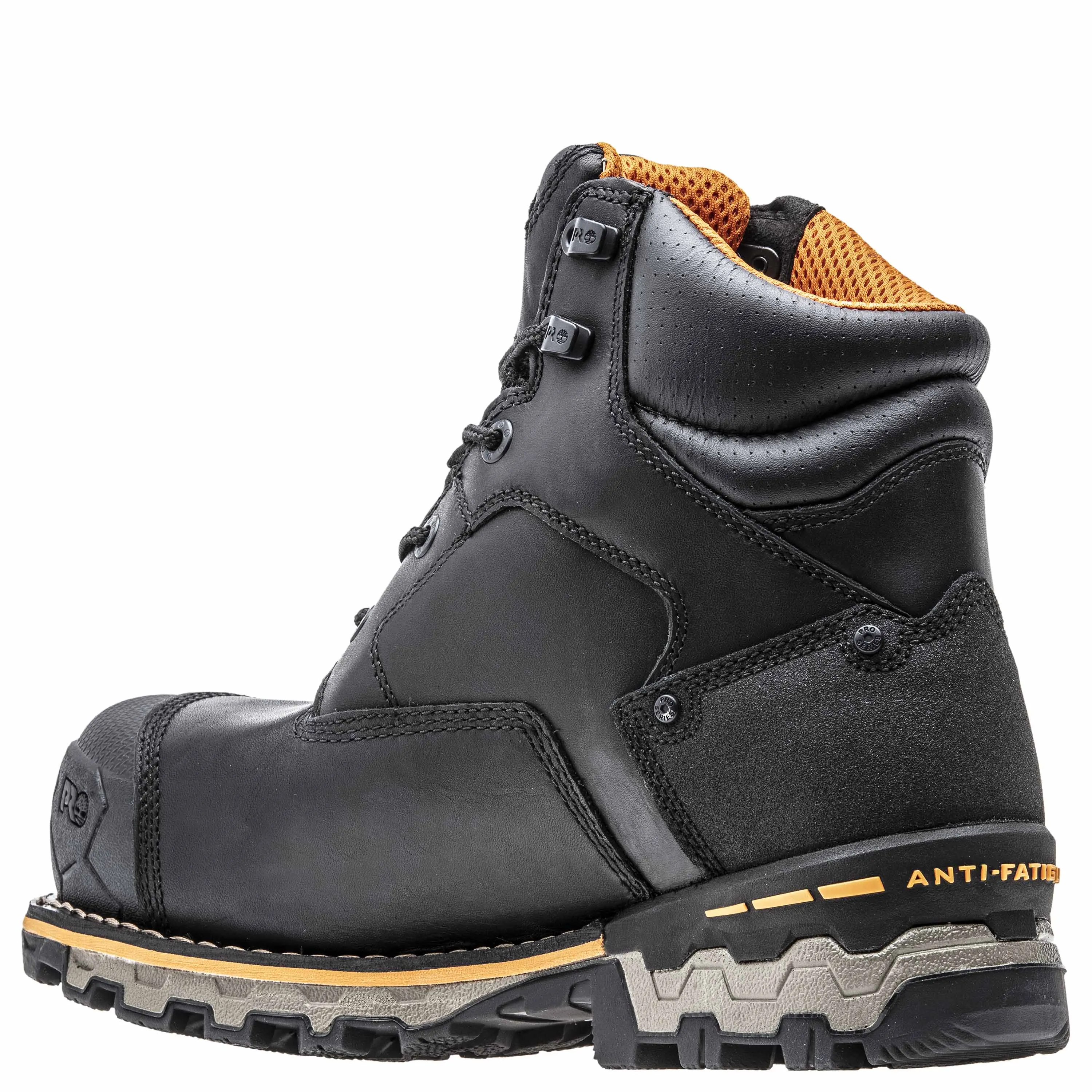 Timberland Pro 6" Boondock Black Full-Grain Leather CSA Workboot TB0A11UT001