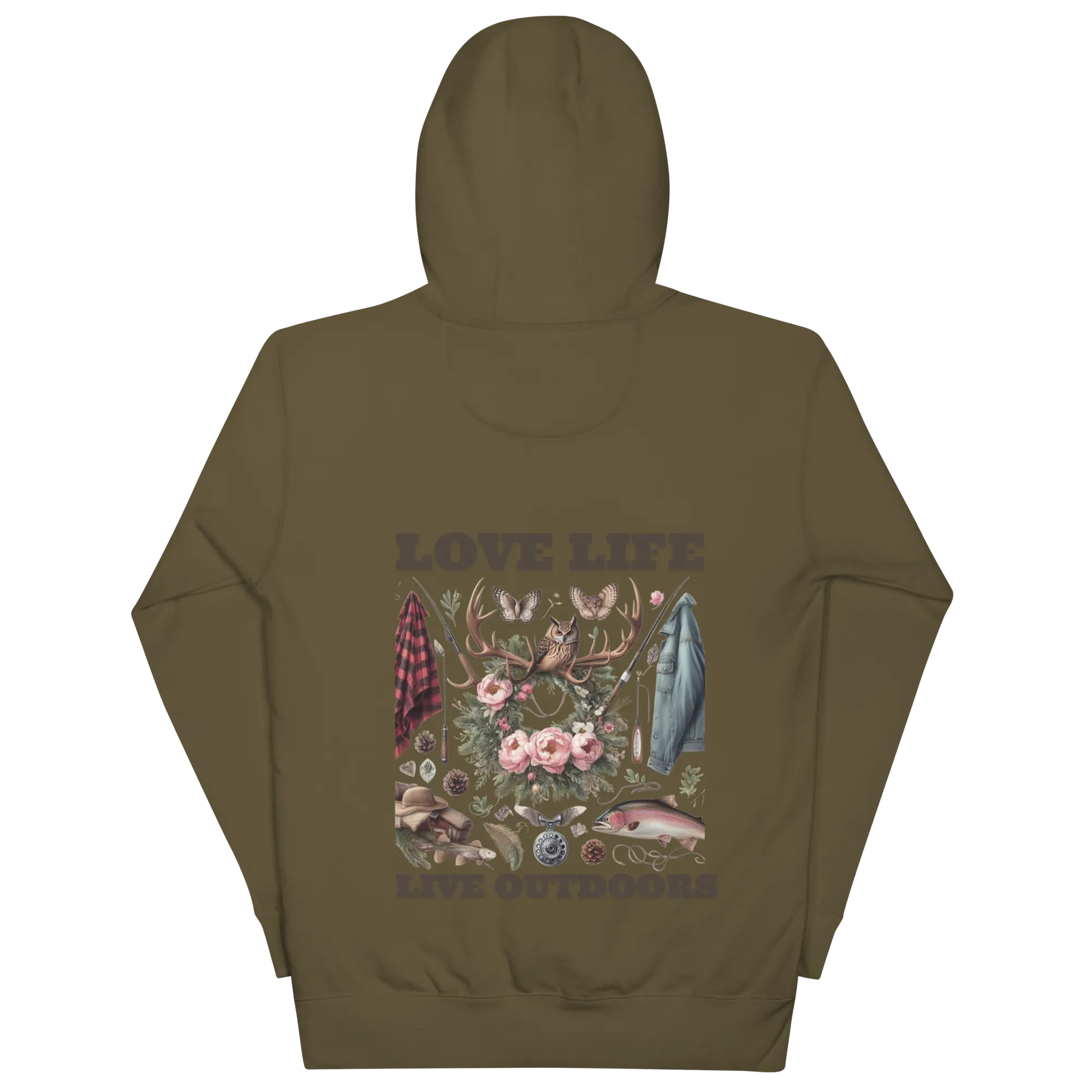 Unisex Hoodie  Exclusive Love Life Live Outdoors MRRL&O Print Designs