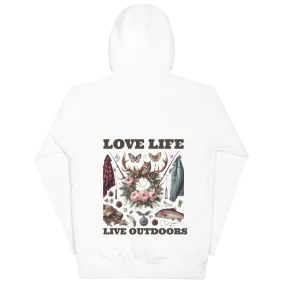 Unisex Hoodie  Exclusive Love Life Live Outdoors MRRL&O Print Designs