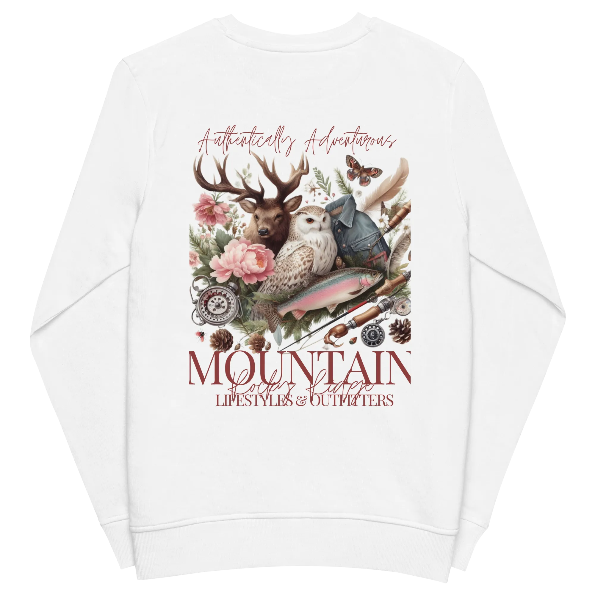 Unisex organic sweatshirt Exclusive Love Life Live Outdoors MRRL&O Print Designs