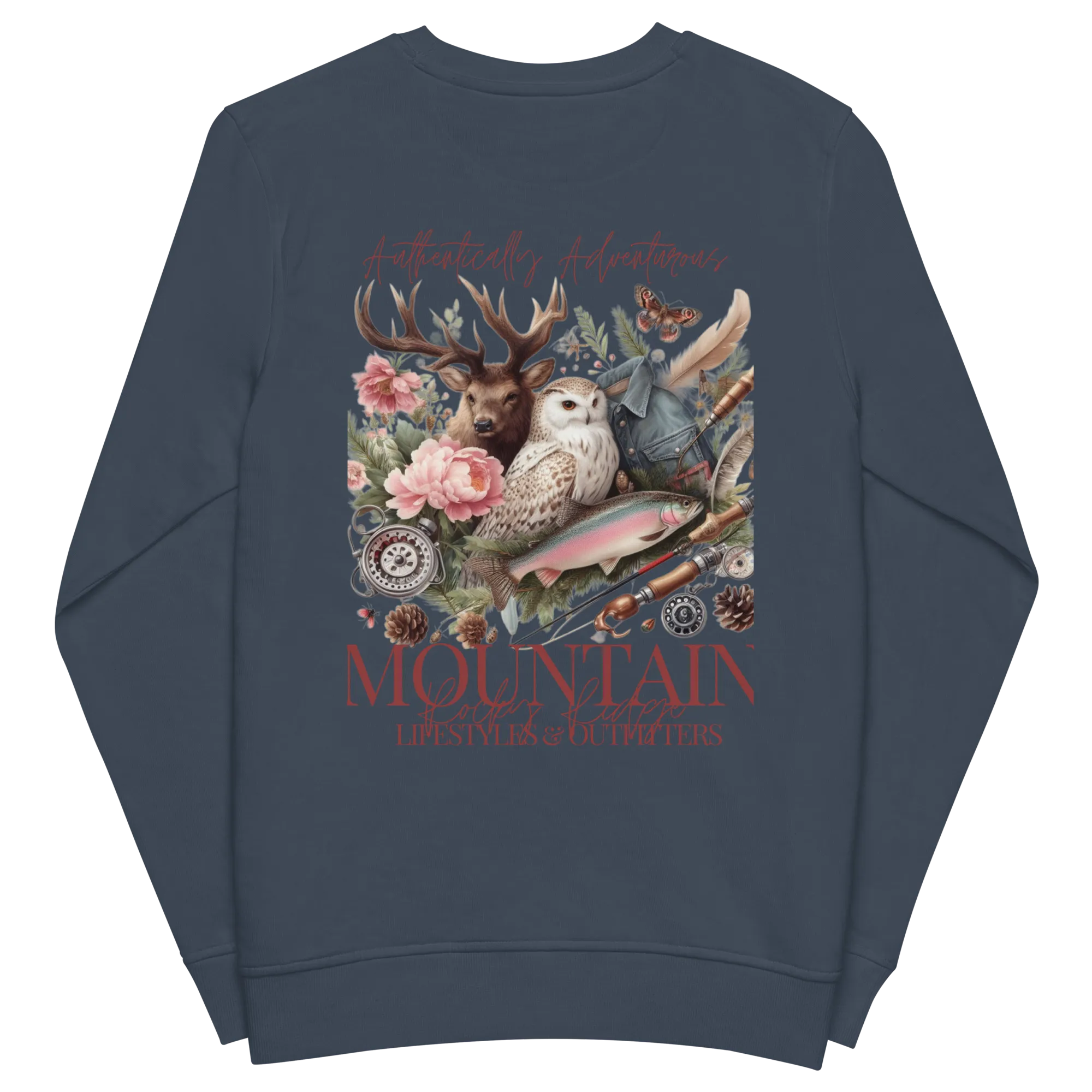 Unisex organic sweatshirt Exclusive Love Life Live Outdoors MRRL&O Print Designs